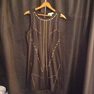Black Dress with Gold Studs Sz L